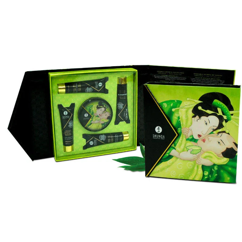 SHUNGA - KIT MASSAGE THÉ VERT BIO SECRET GEISHA - Incandessens