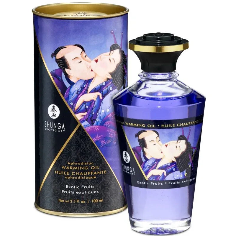 SHUNGA - HUILE DE MASSAGE EFFET THERMIQUE SAVEUR FRUITS EXOTIQUES 100 ML - Incandessens