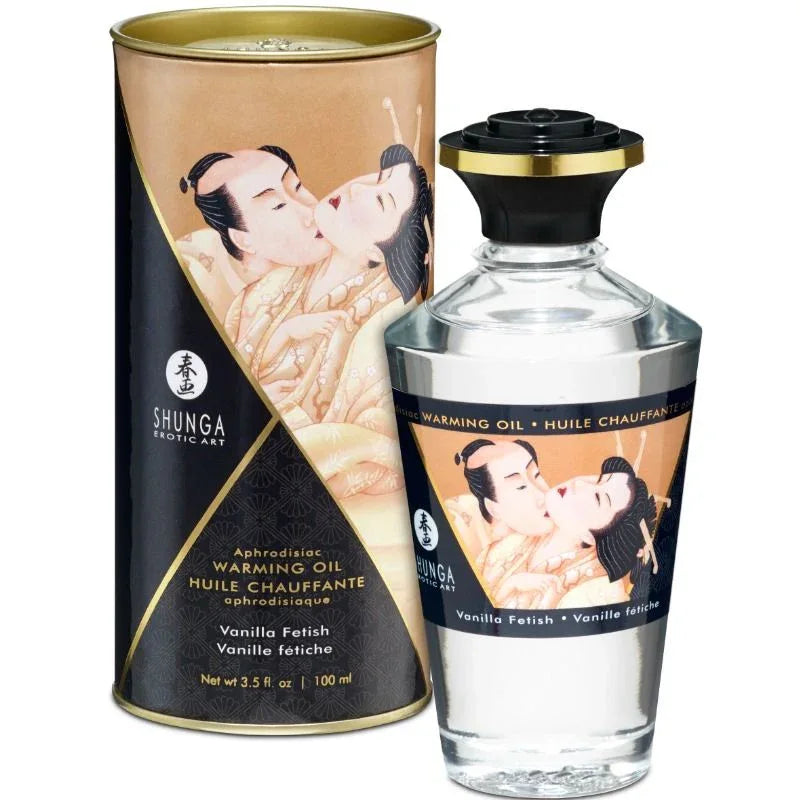 SHUNGA - HUILE DE MASSAGE EFFET CHALEUR SAVEUR VANILLE 100 ML - Incandessens