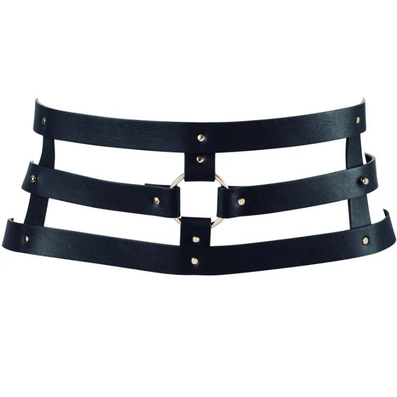 BIJOUX - INDISCRETS CEINTURE LABYRINTHE AVEC BRACELET NOIR - Incandessens