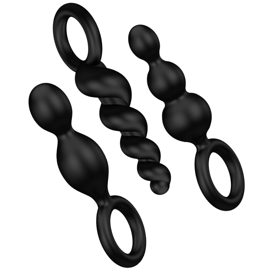 SATISFYER - JEU DE PLUGS ANALS NOIR