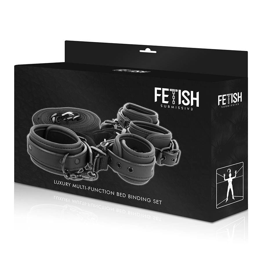 FETISH SUBMISSIVE - ENSEMBLE DE MENOTTES ET LIENS AVEC DOUBLURE EN NEOPRÈNE