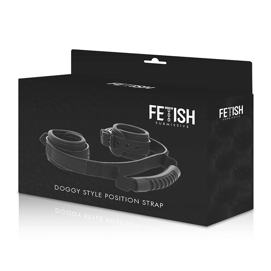 FETISH SUBMISSIVE - MENOTTES DOUBLURE NEOPRÈNE AVEC POIGNÉE