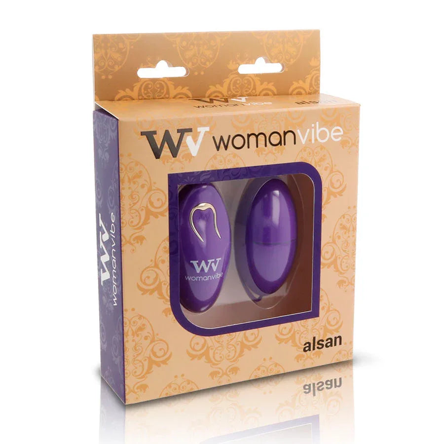 WOMANVIBE - ALSAN EGG TELECOMMANDE NOIR SILICONE VIOLET - Incandessens
