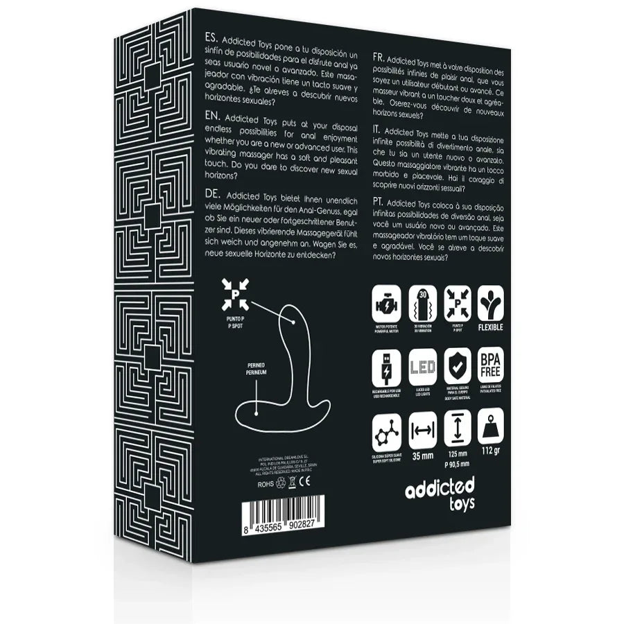 ADDICTED TOYS - MASSEUR ANAL VIBRATION NOIRE - Incandessens