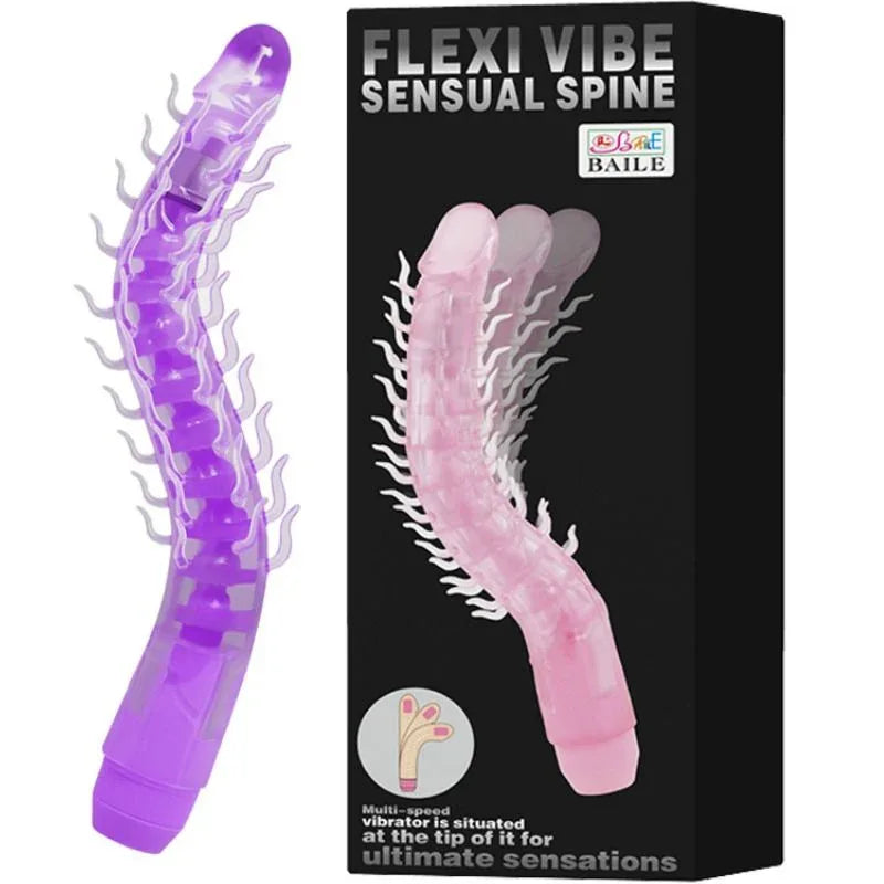 BAILE - FLEXI VIBE SENSUAL SPINE GODE VIBRANT PLIABLE LILAS 23.5 CM - Incandessens