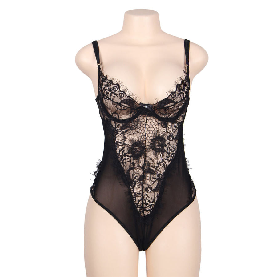 SUBBLIME - BODY QUEEN PLUS DENTELLE FLORALE NOIR