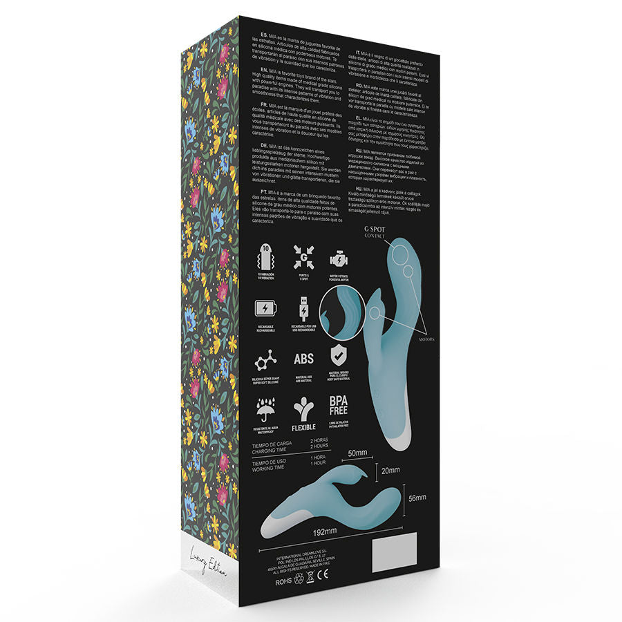 MIA - DRESDE VIBRATEUR BLEU TURQUOISE