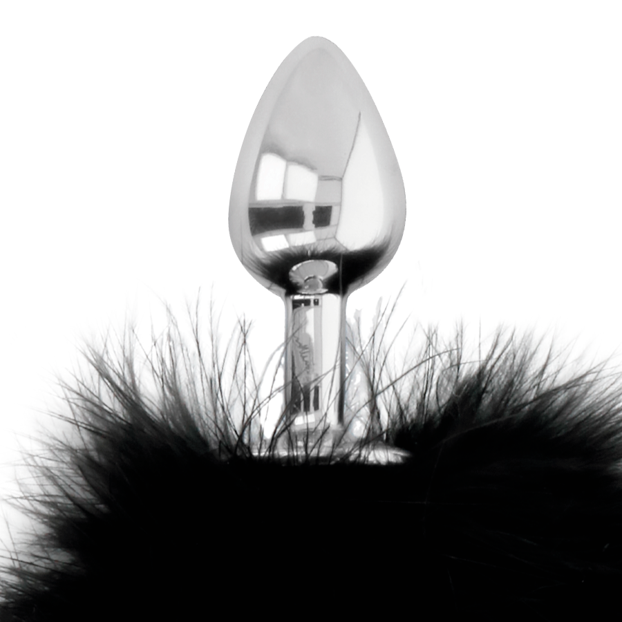 DARKNESS - PLUG ANAL AVEC QUEUE NOIR 7 CM