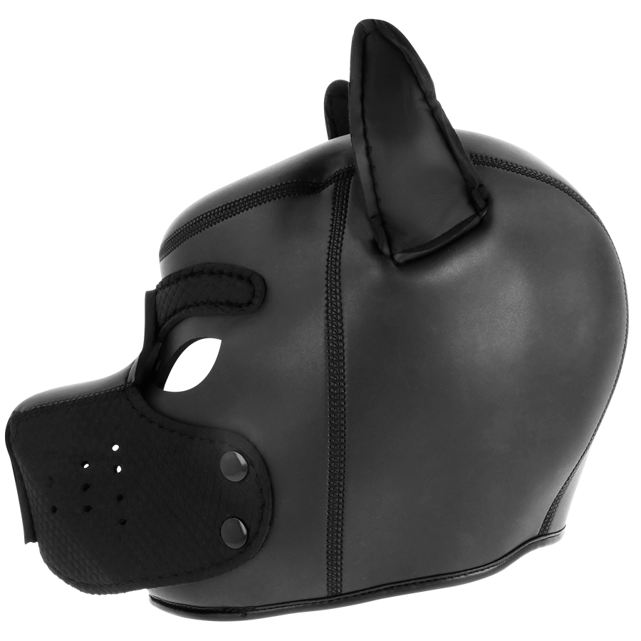 DARKNESS - MASQUE CHIEN NÉOPRÈNE MUSEAU AMOVIBLE BDSM TAILLE M
