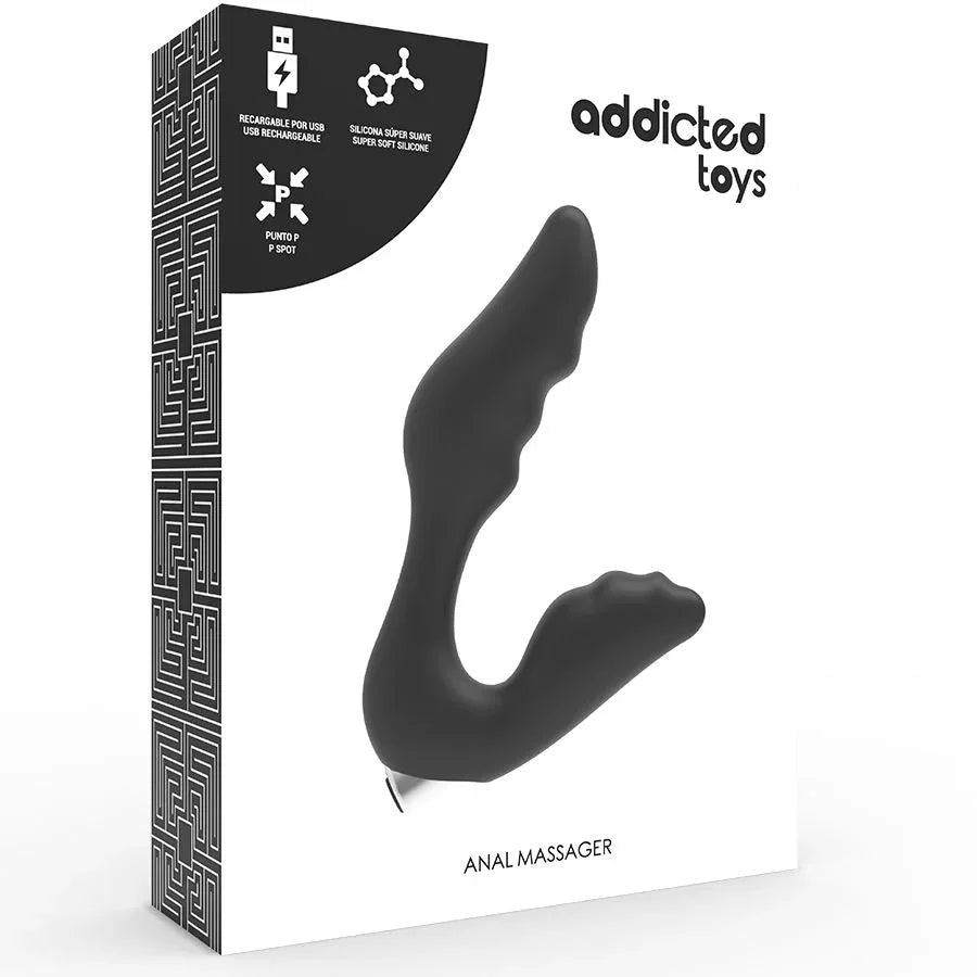 ADDICTED TOYS - VIBRATEUR PROSTATIQUE RECHARGEABLE MODÈLE 6 - NOIR - Incandessens