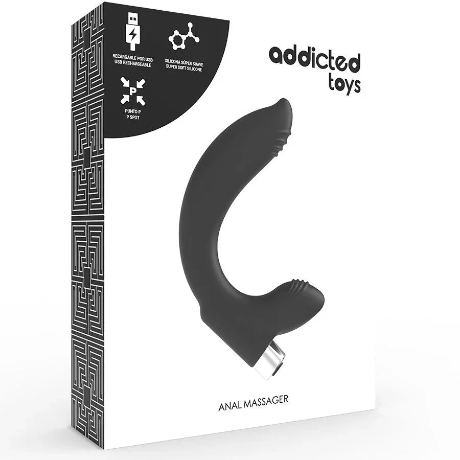 ADDICTED TOYS - VIBRATEUR PROSTATIQUE RECHARGEABLE MODÈLE 7 - NOIR - Incandessens