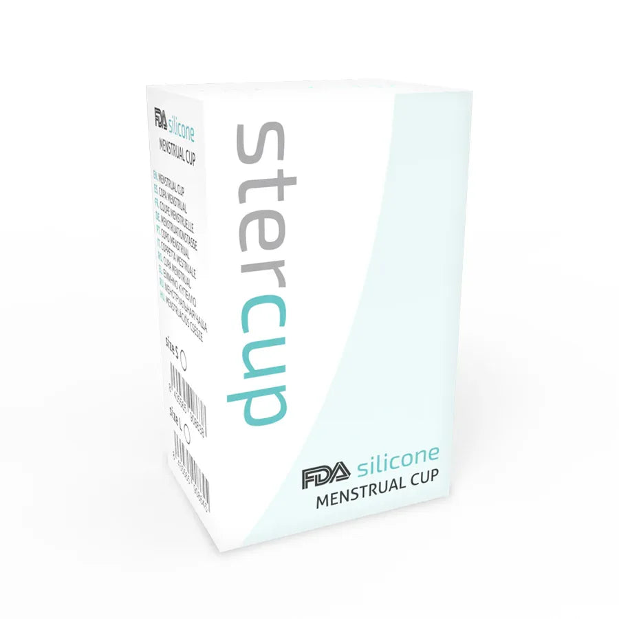 STERCUP - COUPE MENSTRUELLE EN SILICONE FDA AIGUE-MARINE - TAILLE L - Incandessens