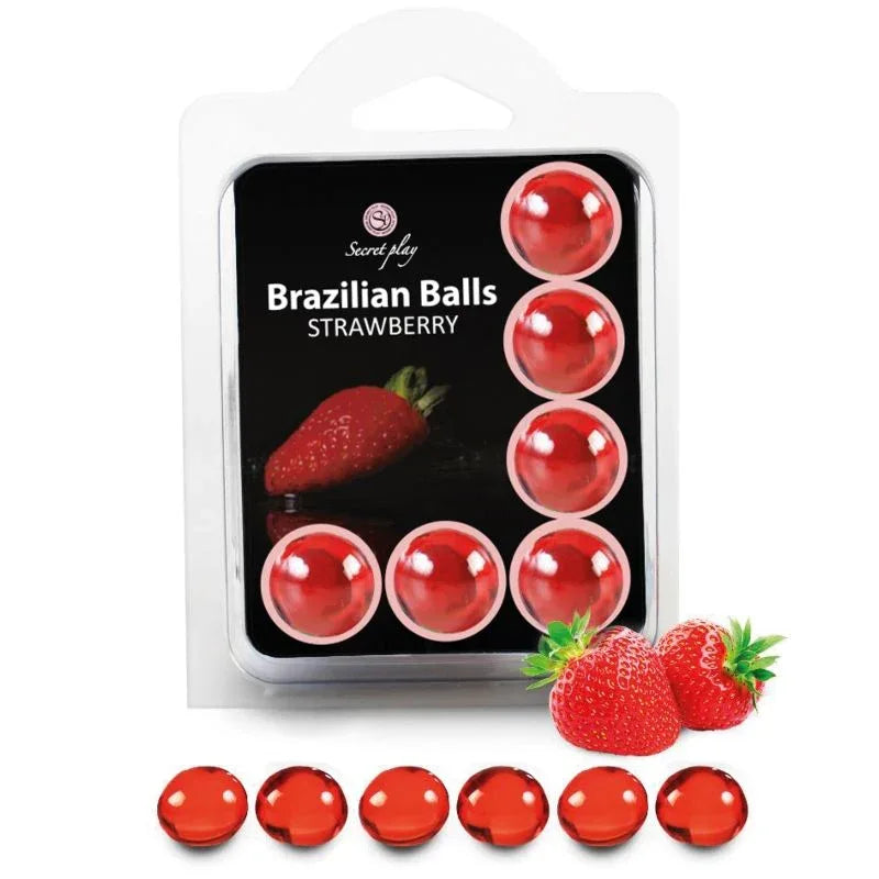 SECRETPLAY - SET 6 BALLES BRÉSILIENNES FRAISE - Incandessens