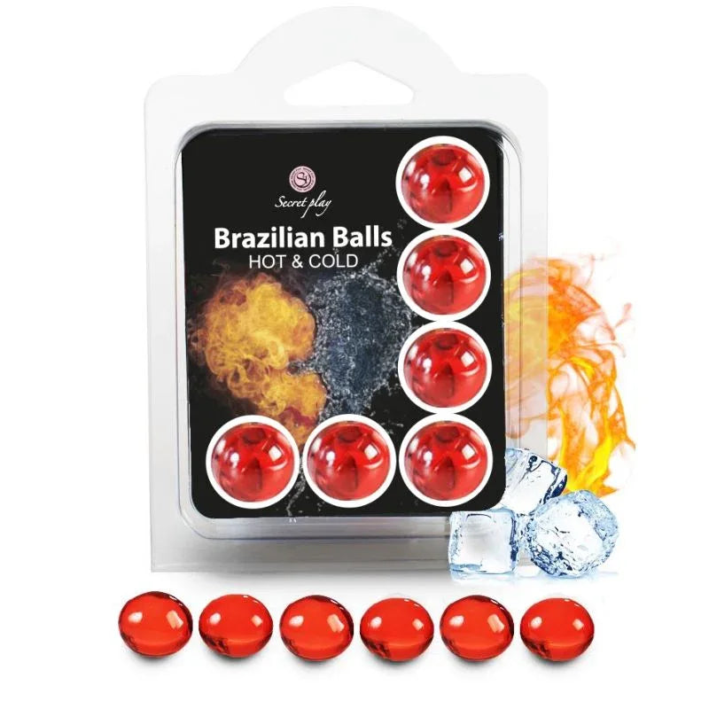 SECRETPLAY - SET 6 BALLES BRÉSILIENNES EFFET CHAUD ET FROID - Incandessens