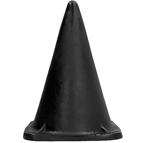 ALL BLACK - PLUG ANAL TRIANGULAIRE NOIR 30 CM Ø 18 CM