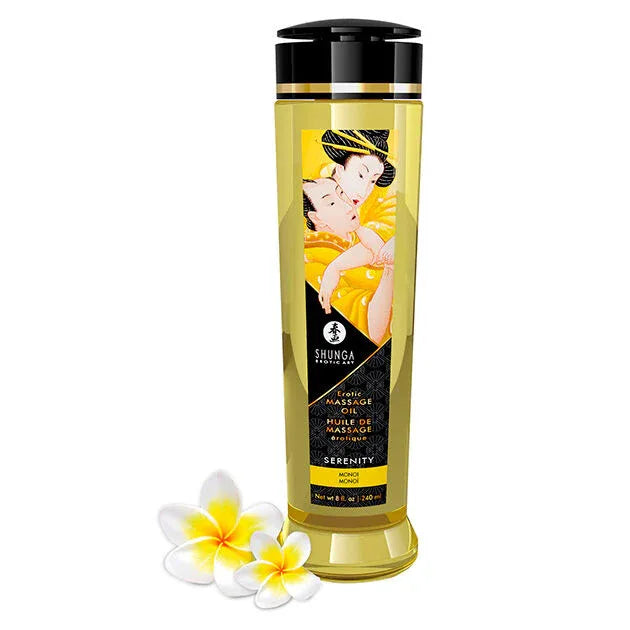 SHUNGA - HUILE DE MASSAGE ÉROTIQUE SÉRÉNITÉ 240 ML - Incandessens