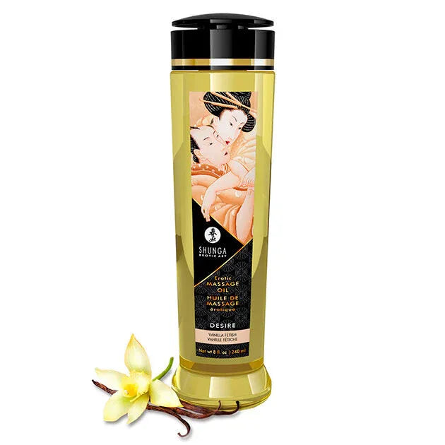 SHUNGA - HUILE DE MASSAGE ÉROTIQUE DÉSIR 240 ML - Incandessens