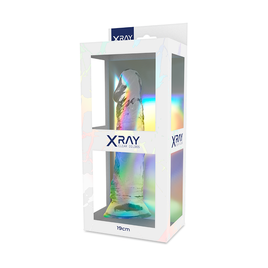 X RAY - GODE VENTOUSE TRANSPARENT 19 CM