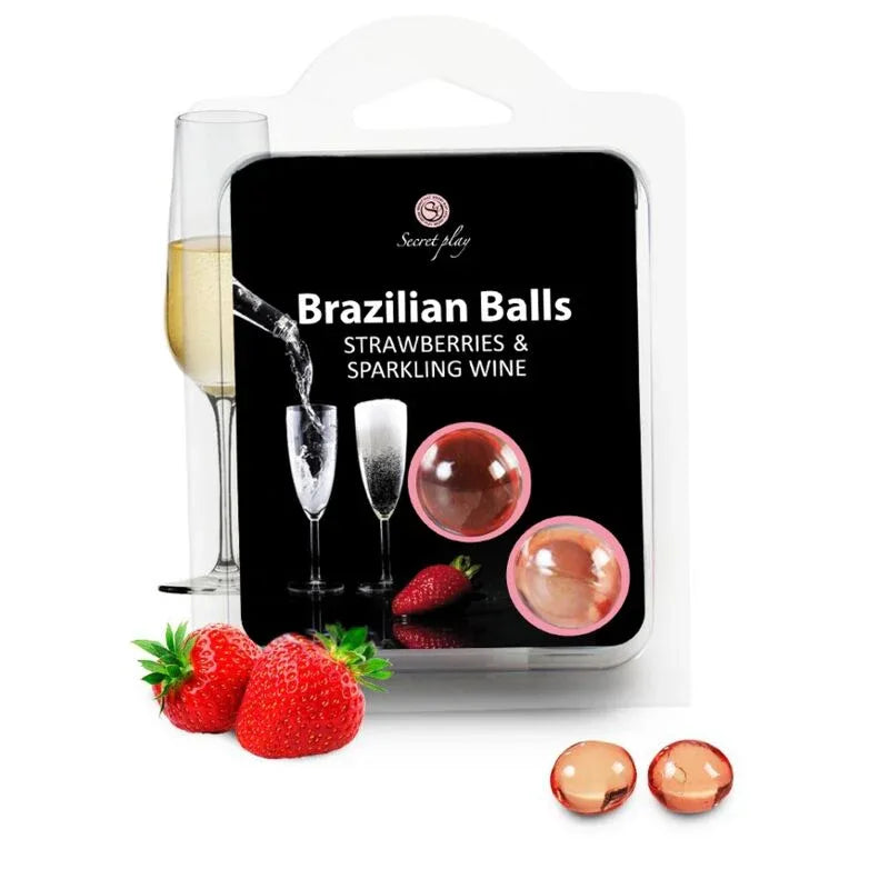 SECRETPLAY - ENSEMBLE DE BOULES BRÉSILIENNES FRAISE ET CHAMPAGNE - Incandessens