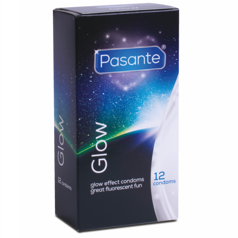 PASANTE - PRESERVATIF FLUORESCENT GLOW IN THE DARK 12 UNITÉS