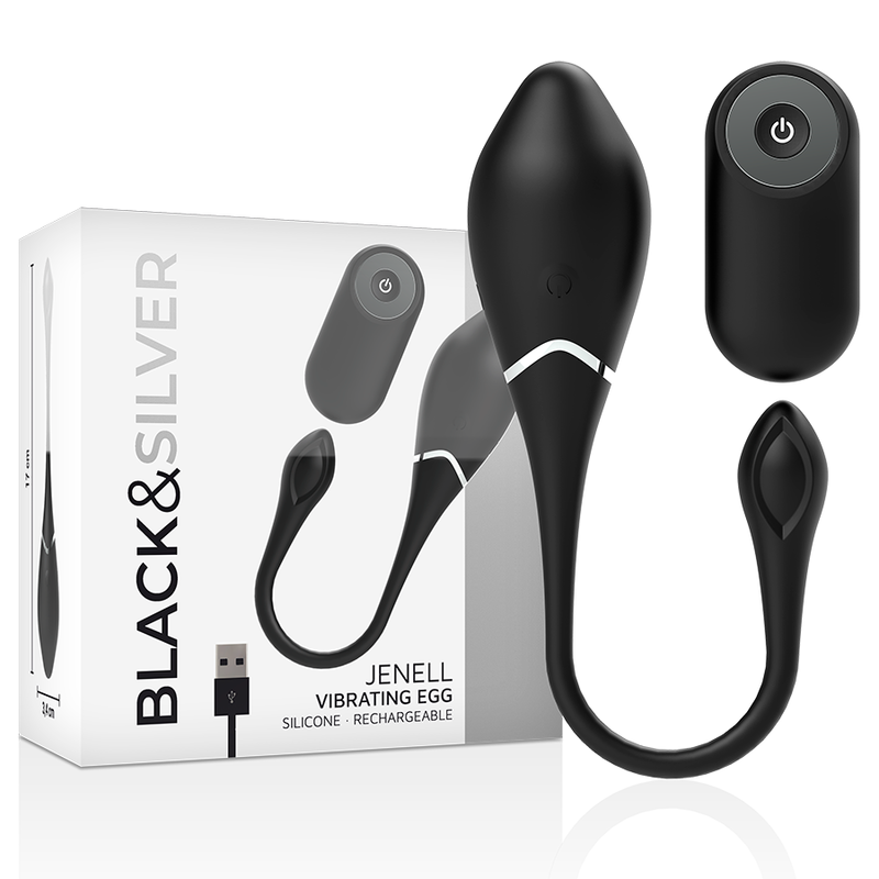 BLACK&SILVER - OEUF VIBRANT RECHARGEABLE JENELL