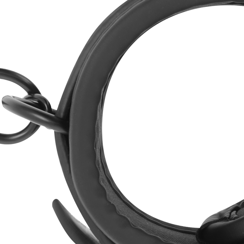 FETISH SUBMISSIVE - MENOTTES EN CUIR VÉGÉTALIEN AVEC DOUBLURE EN NEOPRÈNE