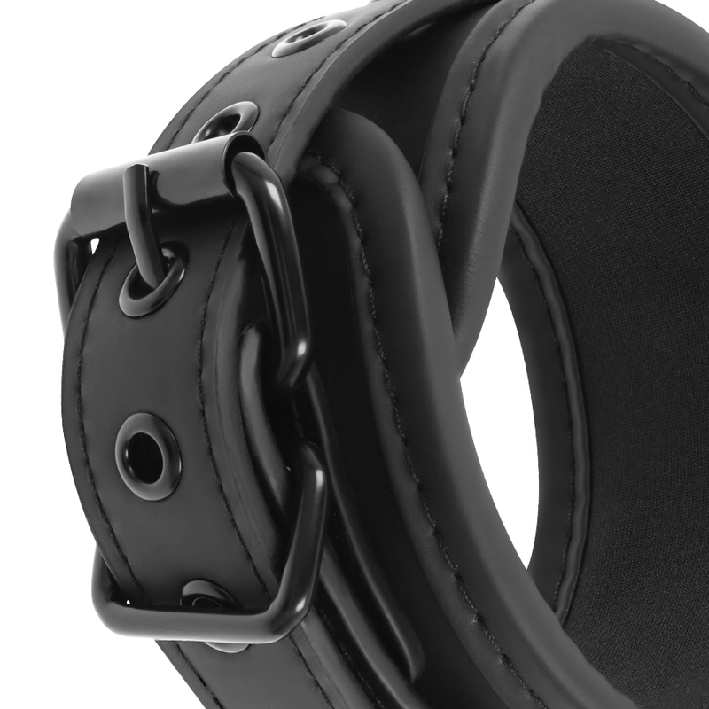 FETISH SUBMISSIVE - MENOTTES DE CHEVILLES EN CUIR VÉGÉTALIEN AVEC DOUBLURE NEOPRÈNE