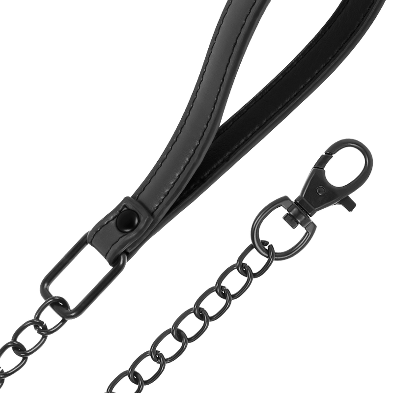 FETISH SUBMISSIVE - COLLIER CHAÎNE DOUBLURE EN NEOPRÈNE