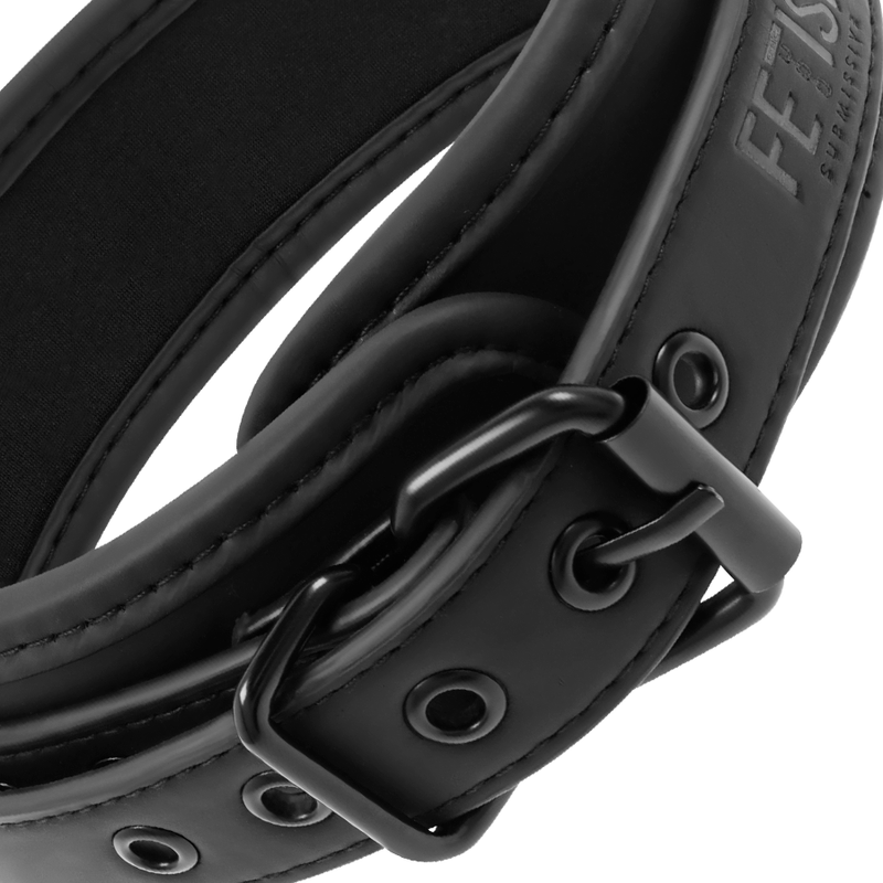 FETISH SUBMISSIVE - COLLIER CHAÎNE DOUBLURE EN NEOPRÈNE