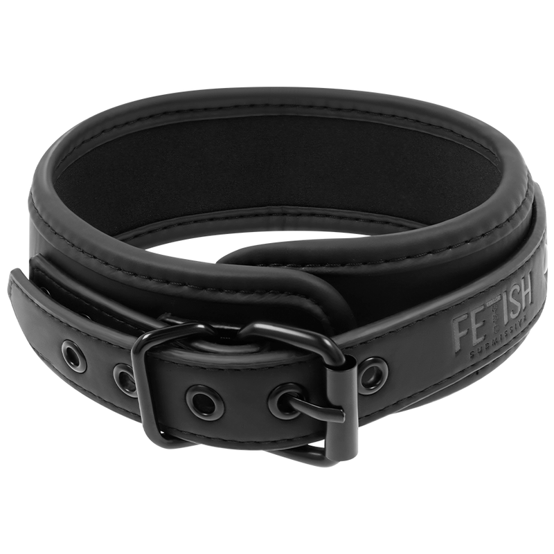 FETISH SUBMISSIVE - COLLIER CHAÎNE DOUBLURE EN NEOPRÈNE