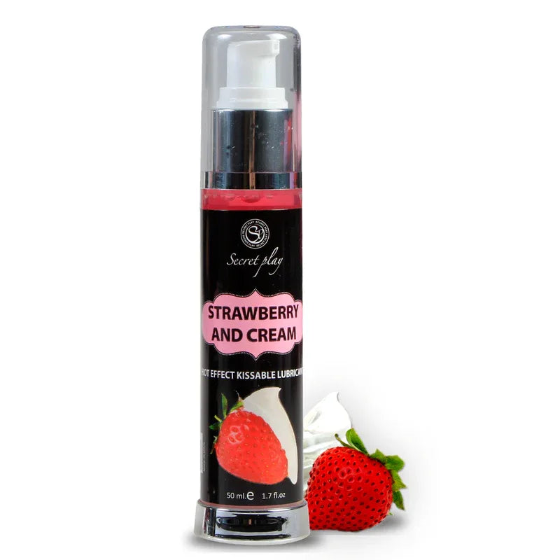 SECRETPLAY - LUBRIFIANT 2-1 EFFET CHALEUR FRAISE & CRÈME 50 ML - Incandessens