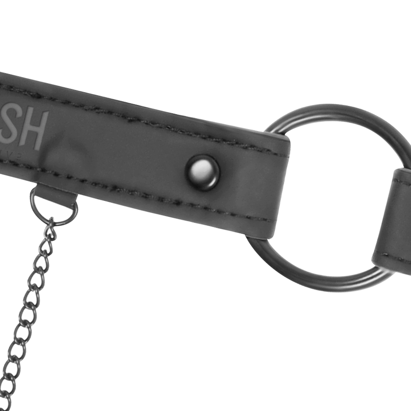 FETISH SUBMISSIVE - BAILLON ANNEAU AVEC PINCES A TETONS
