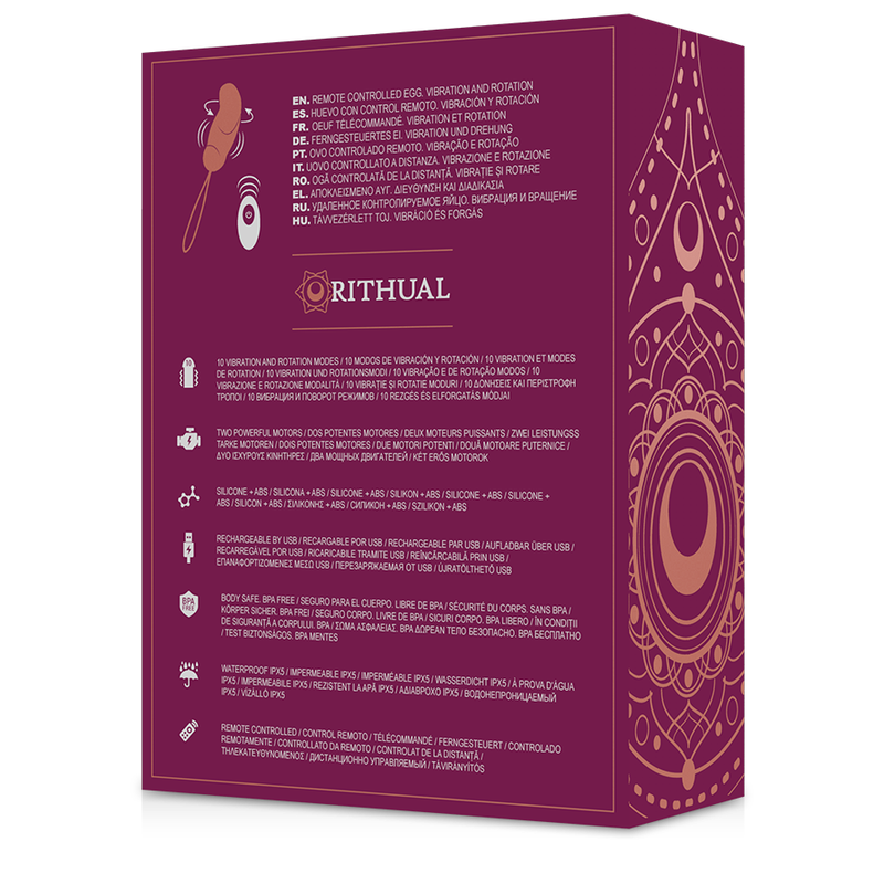 RITHUAL - ESHA OEUF TÉLÉCOMMANDE ROTATION + VIBRATION