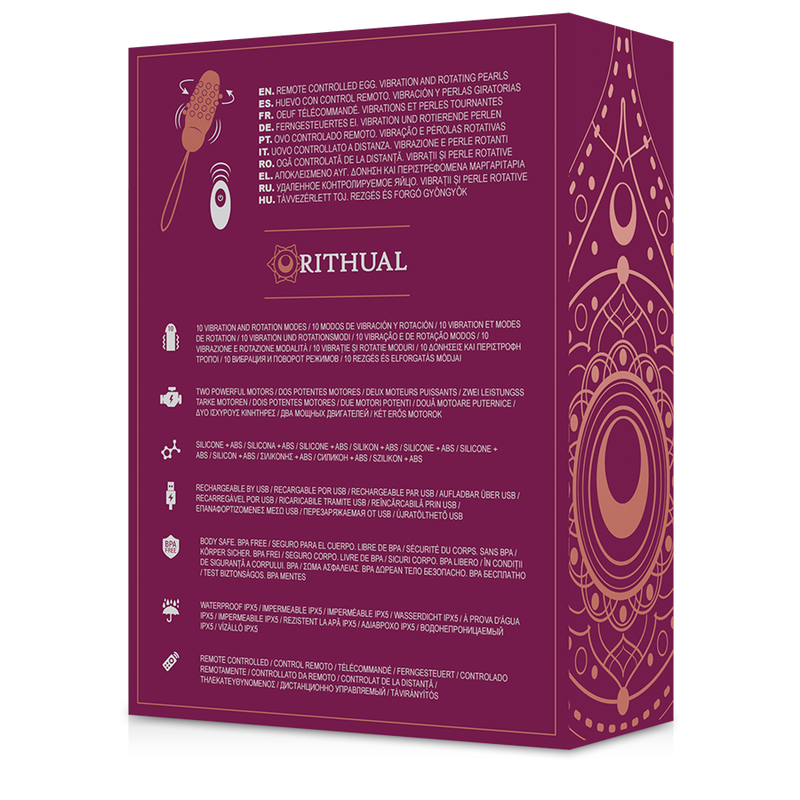 RITHUAL - SITA OEUF TÉLÉCOMMANDE ROTATION + VIBRATION