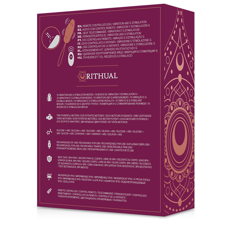 RITHUAL - PRIYA OEUF TÉLÉCOMMANDE G-SPOT + VIBRATION