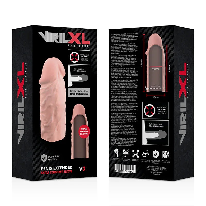 VIRILXL - EXTENSION NATURELLE DU PÉNIS EN SILICONE LIQUIDE V3 - Incandessens