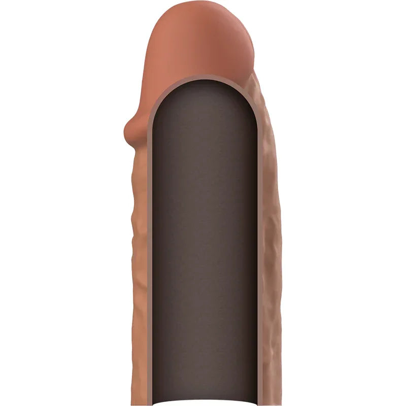 VIRILXL - EXTENSION DE PÉNIS MARRON EN SILICONE LIQUIDE V3 - Incandessens