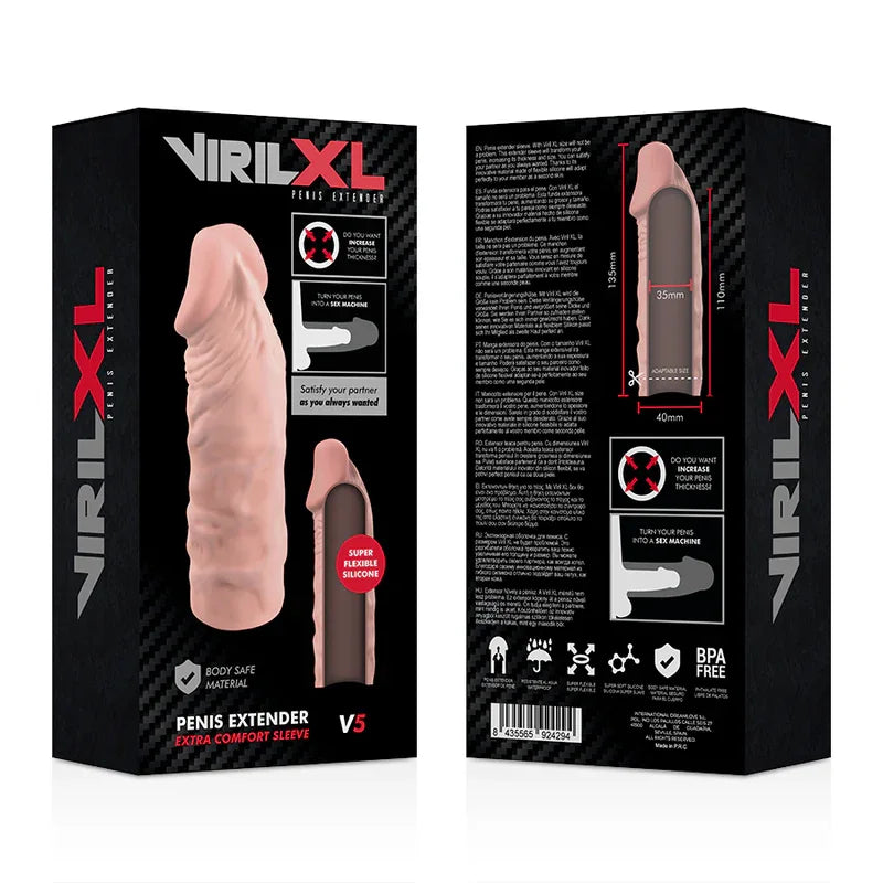 VIRILXL - EXTENSION NATURELLE DU PÉNIS EN SILICONE LIQUIDE V5 - Incandessens