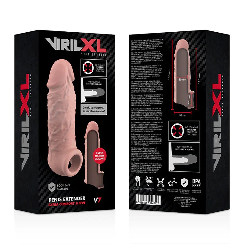VIRILXL - EXTENSION NATURELLE DU PÉNIS EN SILICONE LIQUIDE V7 - Incandessens