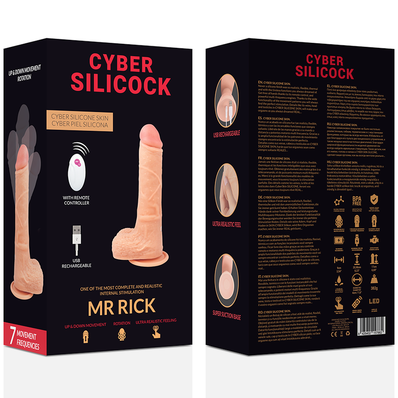 CYBER SILICOCK - RÉALISTE MR RICK 20.9 CM -O- 4 CM