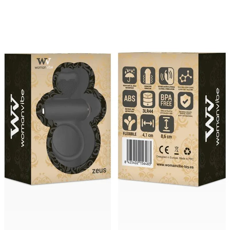 WOMANVIBE - ANNEAU VIBRATEUR EN SILICONE VIBE ZEUS - Incandessens