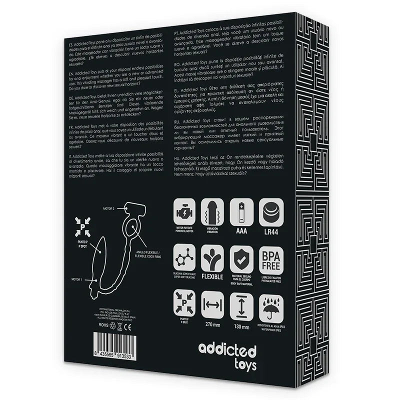 ADDICTED TOYS - PLUG ANAL AVEC ANNEAU VIBRANT - Incandessens