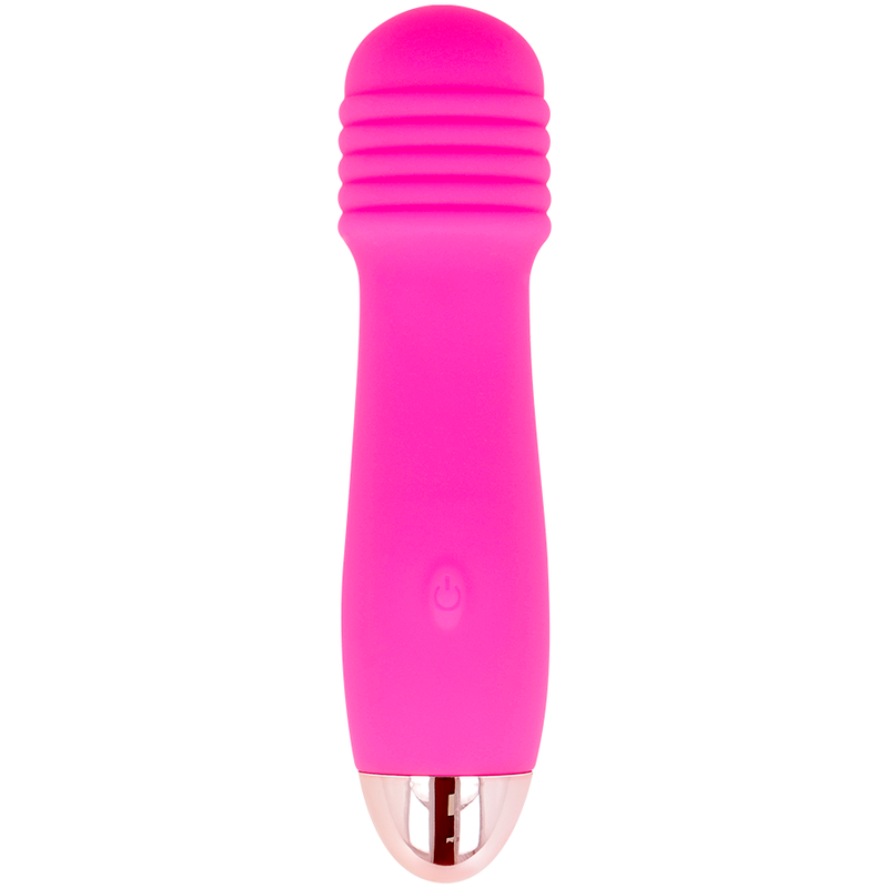 DOLCE VITA - VIBRATEUR TROIS SILICONE MÉDICAL 2 MOTEURS 7 MODES USB ROSE 12,2 CM