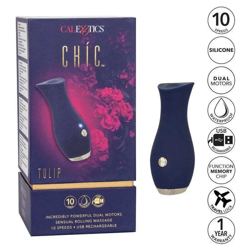 CALEXOTICS - MASSEUR CHIC TULIPE BLEU - Incandessens