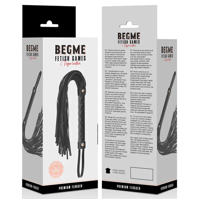 BEGME - BLACK EDITION FOUET EN CUIR VEGAN - Incandessens