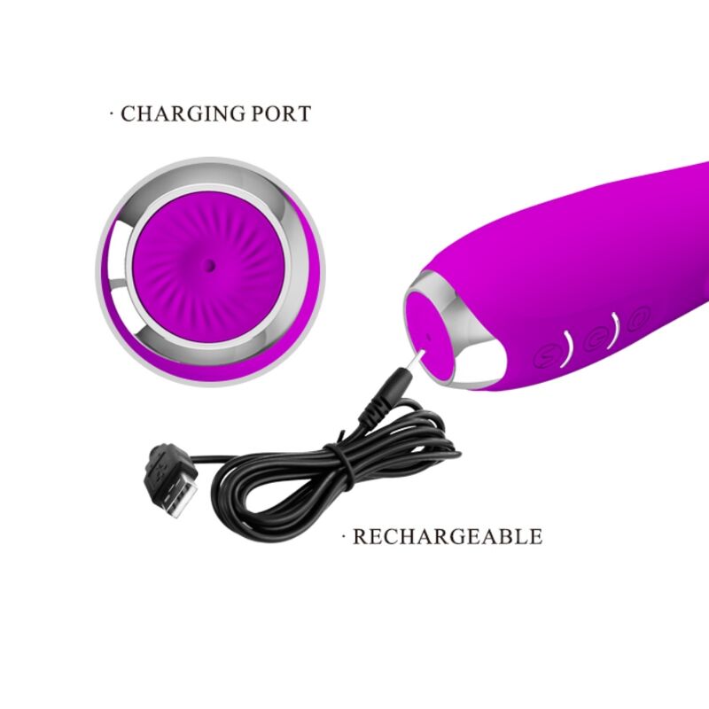 PRETTY LOVE - VIBROMASSEUR MOLLY AVEC ROTATION RECHARGEABLE