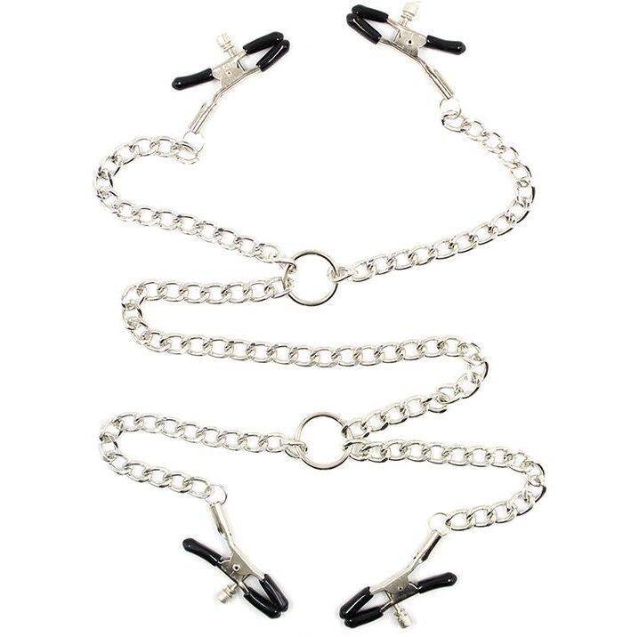 OHMAMA FETISH - SET 4 PINCES A TETONS CHAÎNES