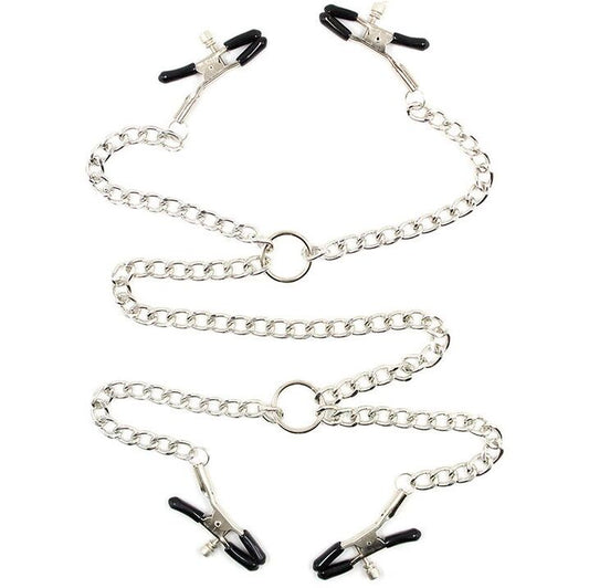 OHMAMA FETISH - SET 4 PINCES A TETONS CHAÎNES