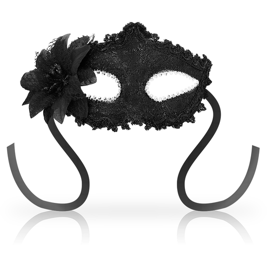 OHMAMA - MASQUE ANTIZAZ FLEUR CÔTÉ STYLE VÉNITIEN - NOIR